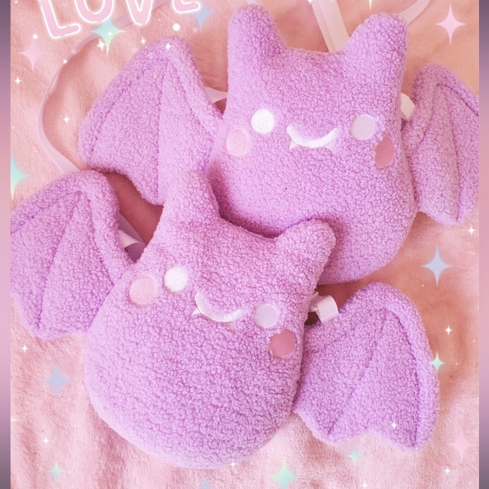Ugly Plants Lavender Bat Plush Purse Halloween Bag Kawaii Goth